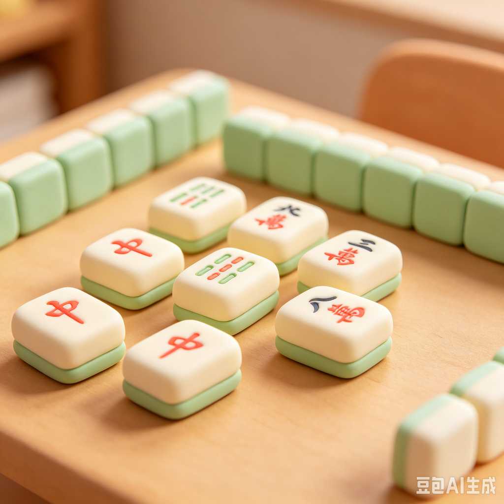 saturated color mahjong set print
